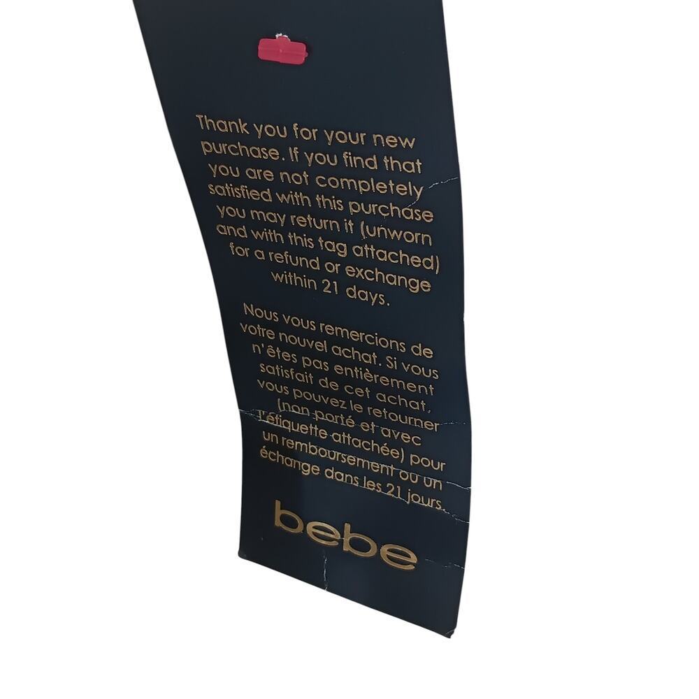 New Bebe White Bodycon Dress Size M $Deep V Criss Cross Back Party - Picture 11 of 12